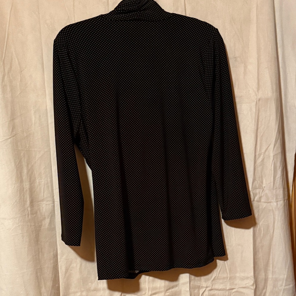 17-Lauren Ralph Lauren Black and White Dotted Blouse - Picture 4 of 4